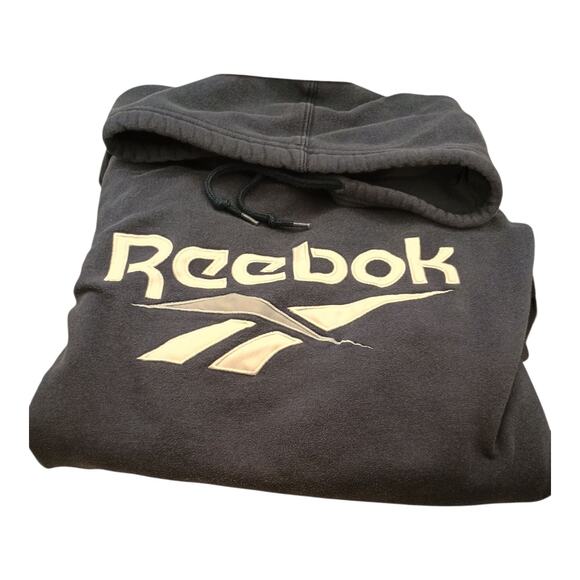 Reebok Hoodie Vintage 90s Adult Medium Blue Pullover Graphic Sweatshirt Unisex - Picture 1 of 7